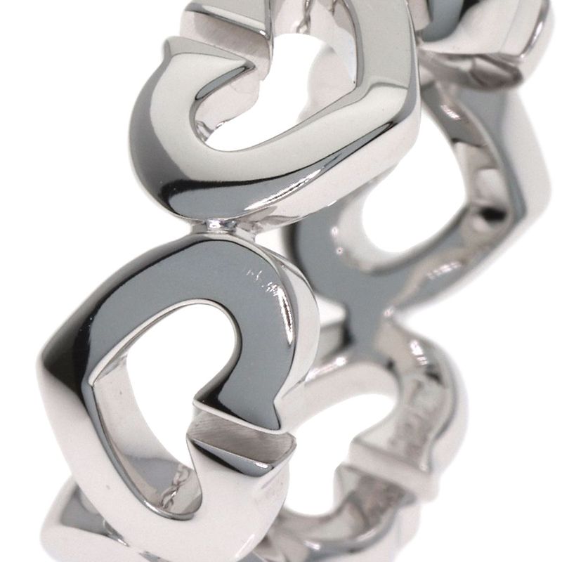 Cartier C Heart Diamond 48 Ring 18k White Gold