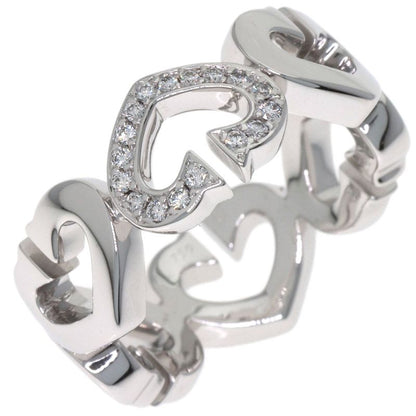 Cartier C Heart Diamond 48 Ring 18k White Gold