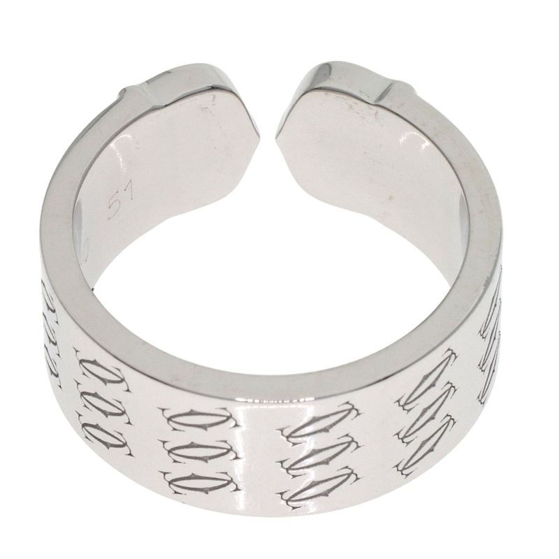 Cartier 2C Christmas Limited 51 Ring 18k White Gold