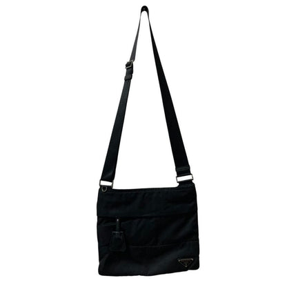Prada Triangle Logo Shoulder Bag Black