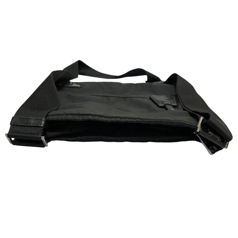 Prada Triangle Logo Shoulder Bag Black