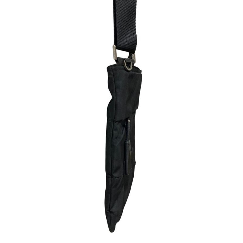 Prada Triangle Logo Shoulder Bag Black