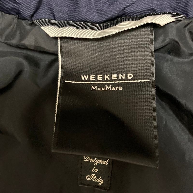 Max Mara Weekend Hooded Padding Coat 38 Navy