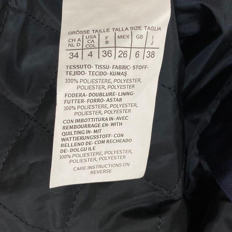 Max Mara Weekend Hooded Padding Coat 38 Navy