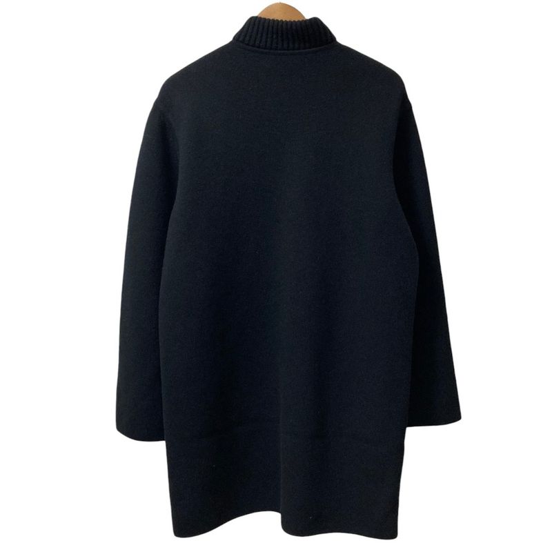 Hermes Bias Zip Up Knit Coat 36 Black