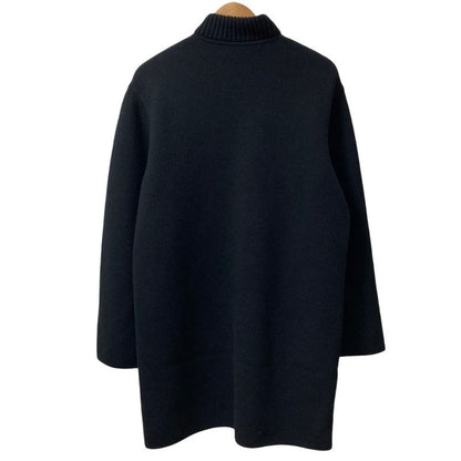 Hermes Bias Zip Up Knit Coat 36 Black
