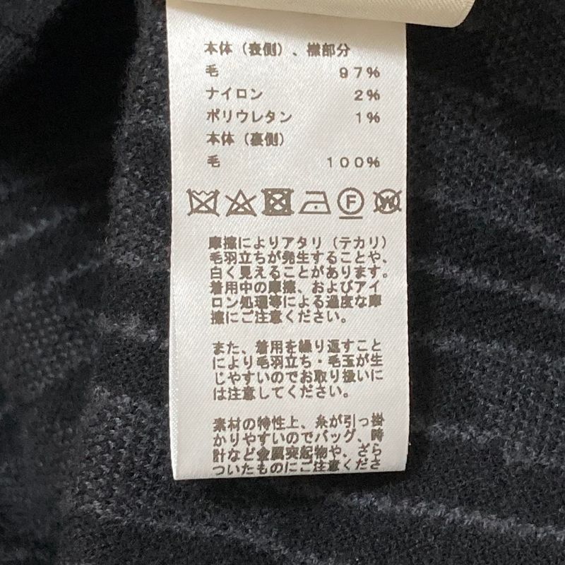 Hermes Bias Zip Up Knit Coat 36 Black