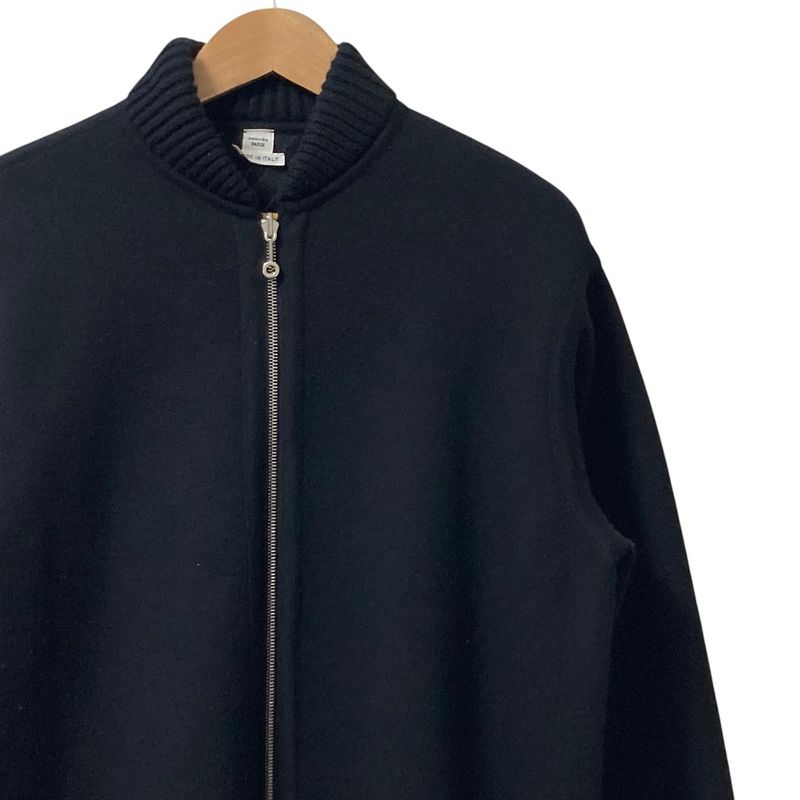 Hermes Bias Zip Up Knit Coat 36 Black
