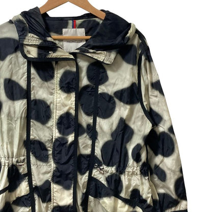 Moncler Antares Hooded Nylon Coat Jacket 0 Gray Black