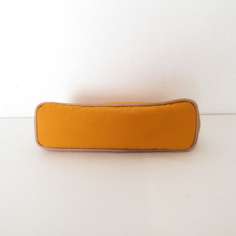 Hermes Bolide Pouch MM Cotton Canvas Cosmetic Yellow