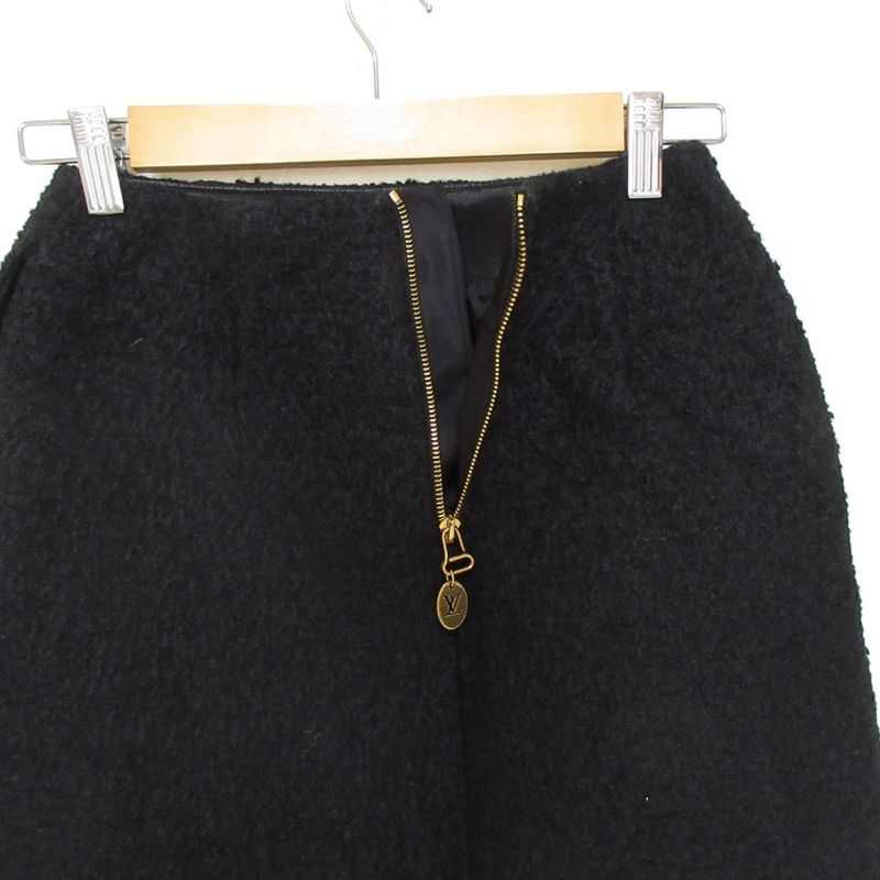 Louis Vuitton Silk Blend Twisted Mini Skirt 34 Black