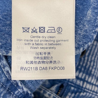 Louis Vuitton Ribbed Denim High Waist Cargo Shorts Da8 36 Blue