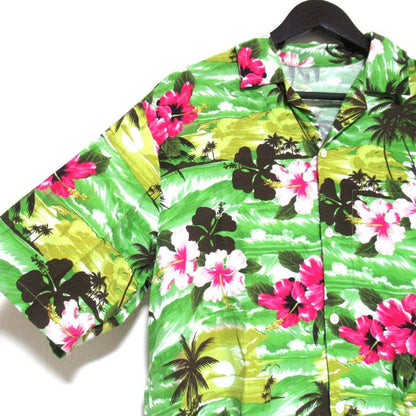 Gucci Hibiscus Pattern Back Print Short Sleeve Open Collar Shirt Aloha 46 170