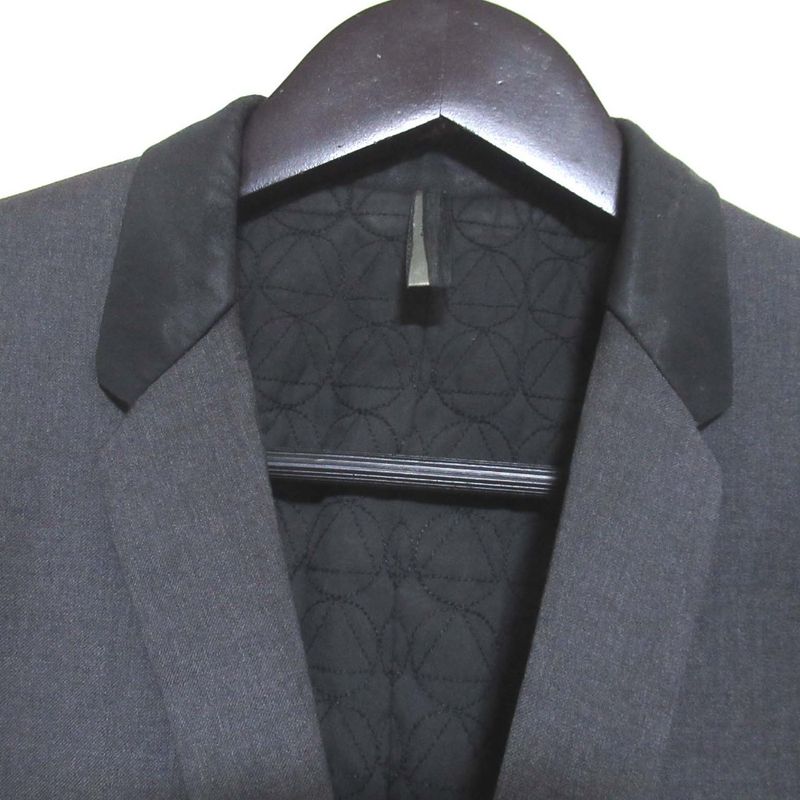 Dior Homme Single Padded Smoking Jacket Tailored 48 Gray