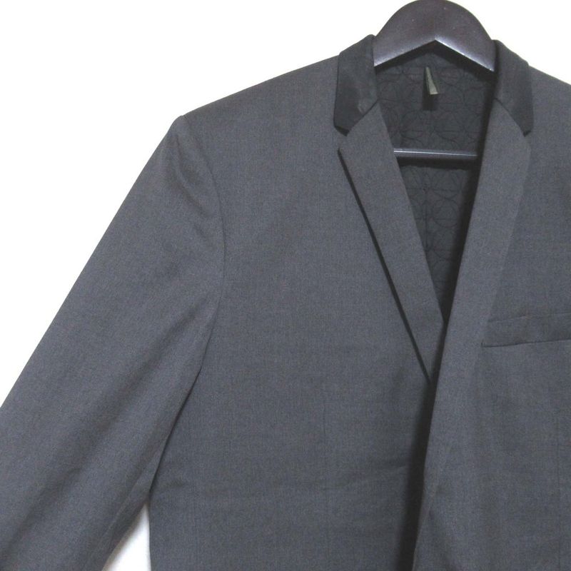 Dior Homme Single Padded Smoking Jacket Tailored 48 Gray