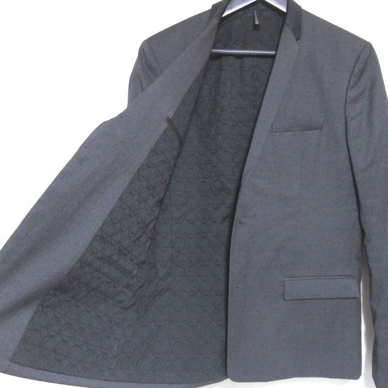 Dior Homme Single Padded Smoking Jacket Tailored 48 Gray