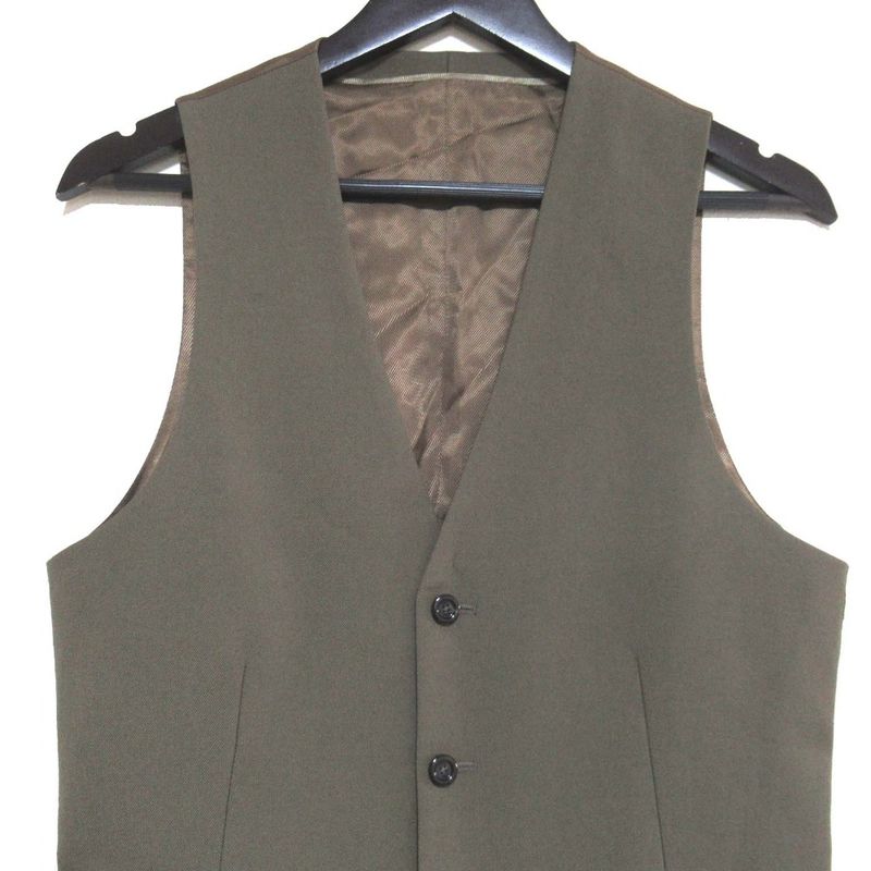 Gucci Solid Gilet Vest Khaki