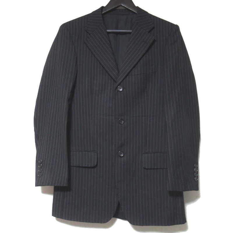 Gucci Era Pinstripe Pattern Tiered Jacket Trousers Pants Suit Set Black