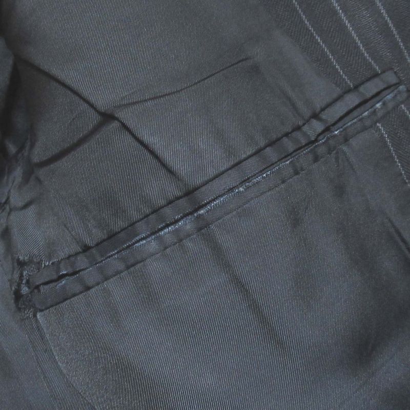 Gucci Era Pinstripe Pattern Tiered Jacket Trousers Pants Suit Set Black