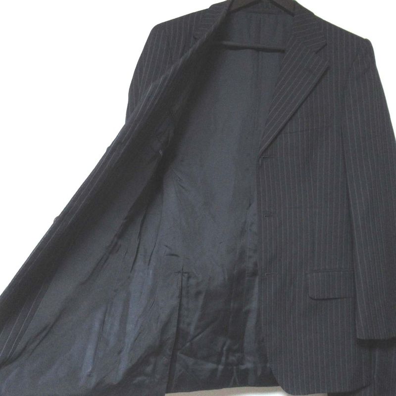 Gucci Era Pinstripe Pattern Tiered Jacket Trousers Pants Suit Set Black