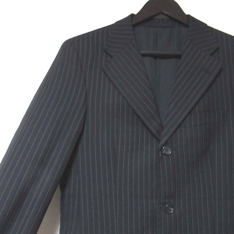 Gucci Era Pinstripe Pattern Tiered Jacket Trousers Pants Suit Set Black