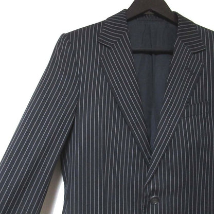 Gucci Era Pinstripe Tailored Jacket Trousers Pants Suit Set Black