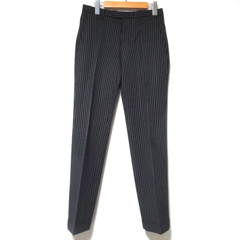 Gucci Era Pinstripe Tailored Jacket Trousers Pants Suit Set Black