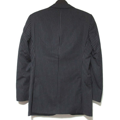 Gucci Era Pinstripe Tailored Jacket Trousers Pants Suit Set Black