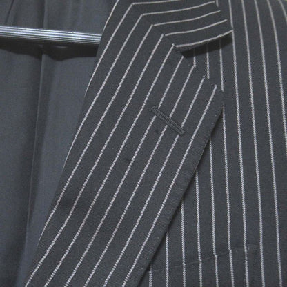 Gucci Era Pinstripe Tailored Jacket Trousers Pants Suit Set Black