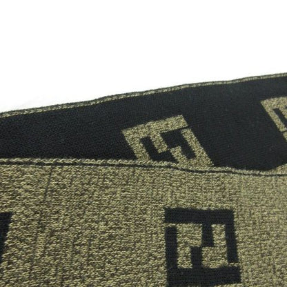 Fendi Scarf Shawl Zucca Pattern Brown Black