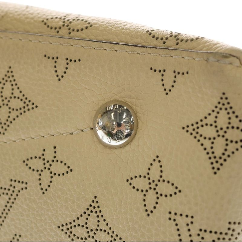 Louis Vuitton Monogram Mahina Berato Perforated Leather 2-Way Bag Silver Beige