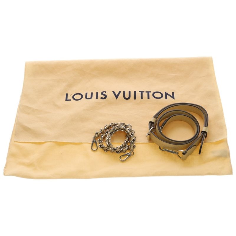 Louis Vuitton Monogram Mahina Berato Perforated Leather 2-Way Bag Silver Beige