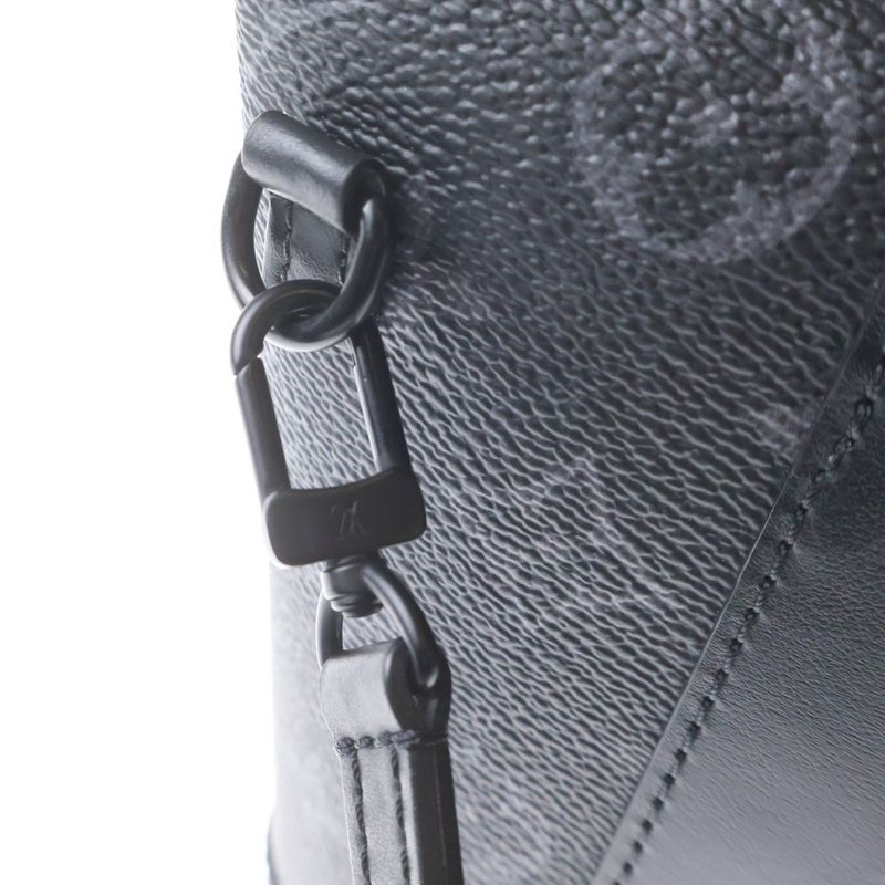 Louis Vuitton Envelope Pouch Monogram Eclipse Shoulder Bag Black