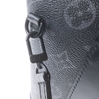 Louis Vuitton Envelope Pouch Monogram Eclipse Shoulder Bag Black