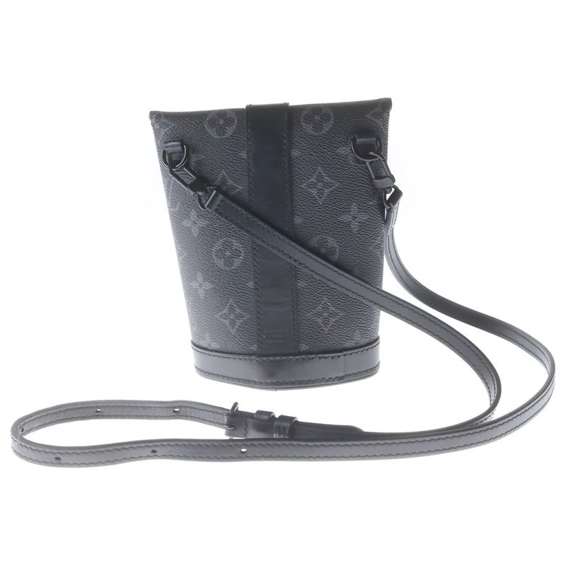 Louis Vuitton Envelope Pouch Monogram Eclipse Shoulder Bag Black