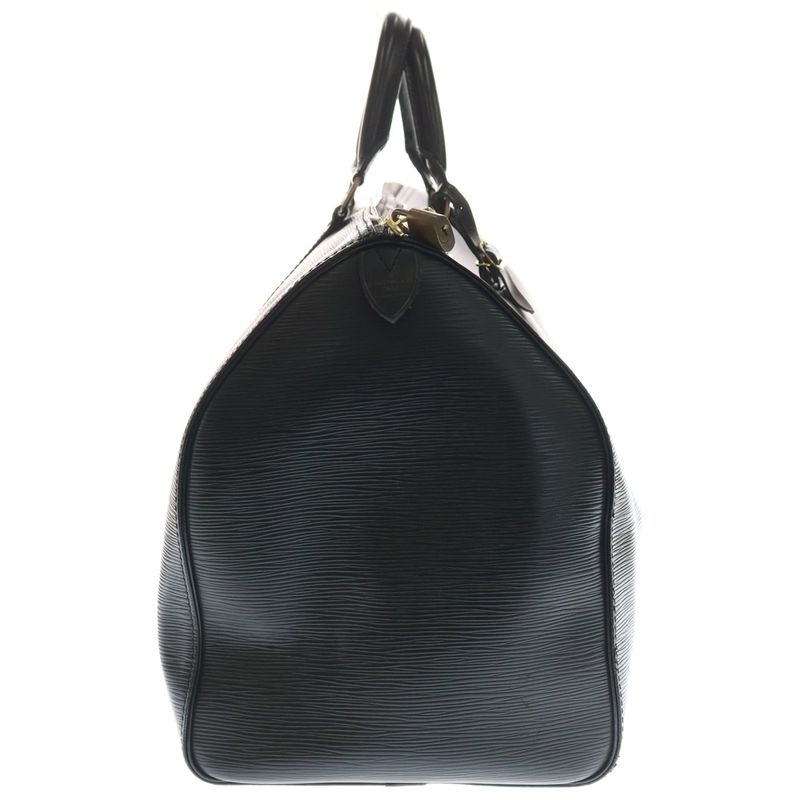 Louis Vuitton Keepall 50 Epi Boston Bag Black