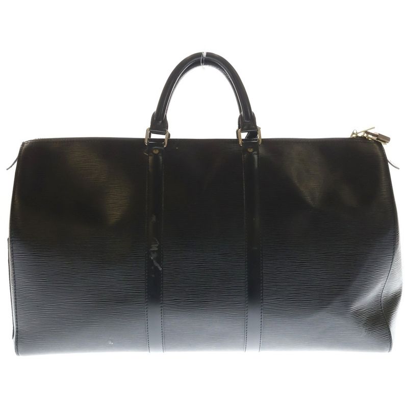 Louis Vuitton Keepall 50 Epi Boston Bag Black