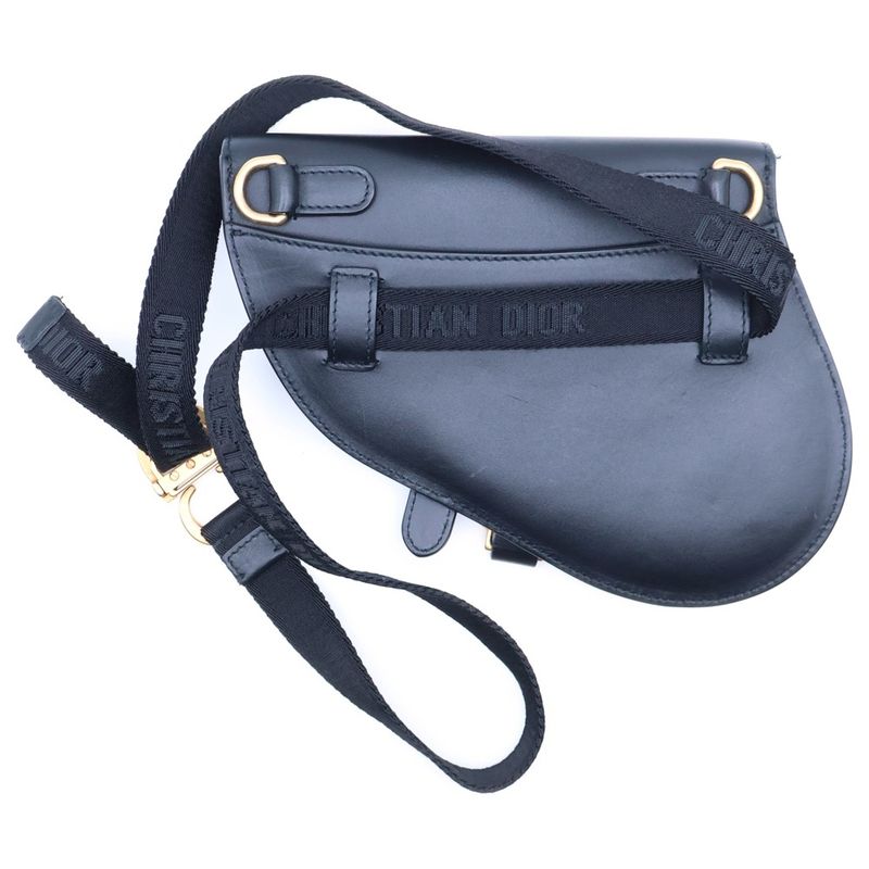Dior Matte Calf Leather Saddle Bag Black