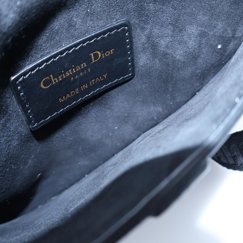 Dior Matte Calf Leather Saddle Bag Black