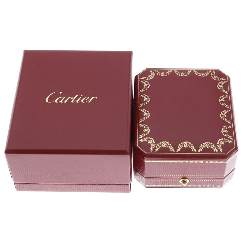 Cartier Trinity 3 Diamond Earrings WG PG Yellow Gold White Pink