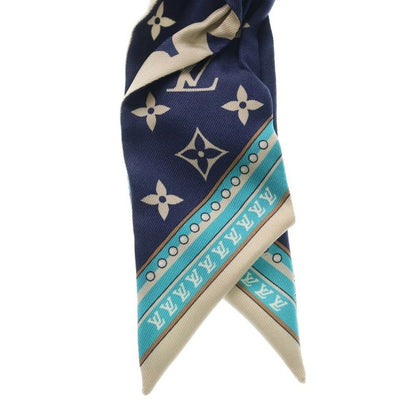 Louis Vuitton Monogram Bandeau BB Scarf Ultimate Blue Marine Silk