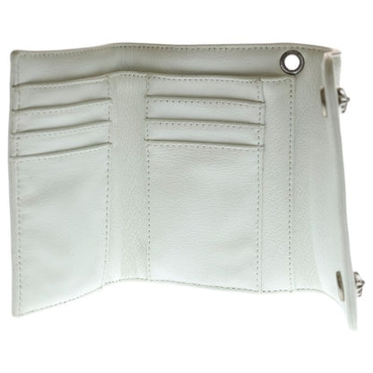Chrome Hearts Wave Mini Leather Wallet White