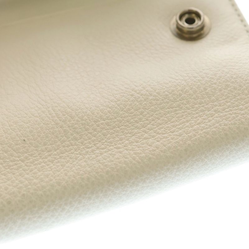 Chrome Hearts Wave Mini Leather Wallet White