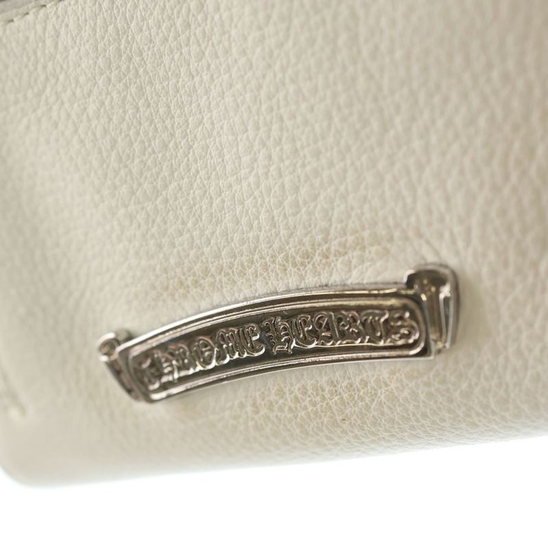 Chrome Hearts Wave Mini Leather Wallet White
