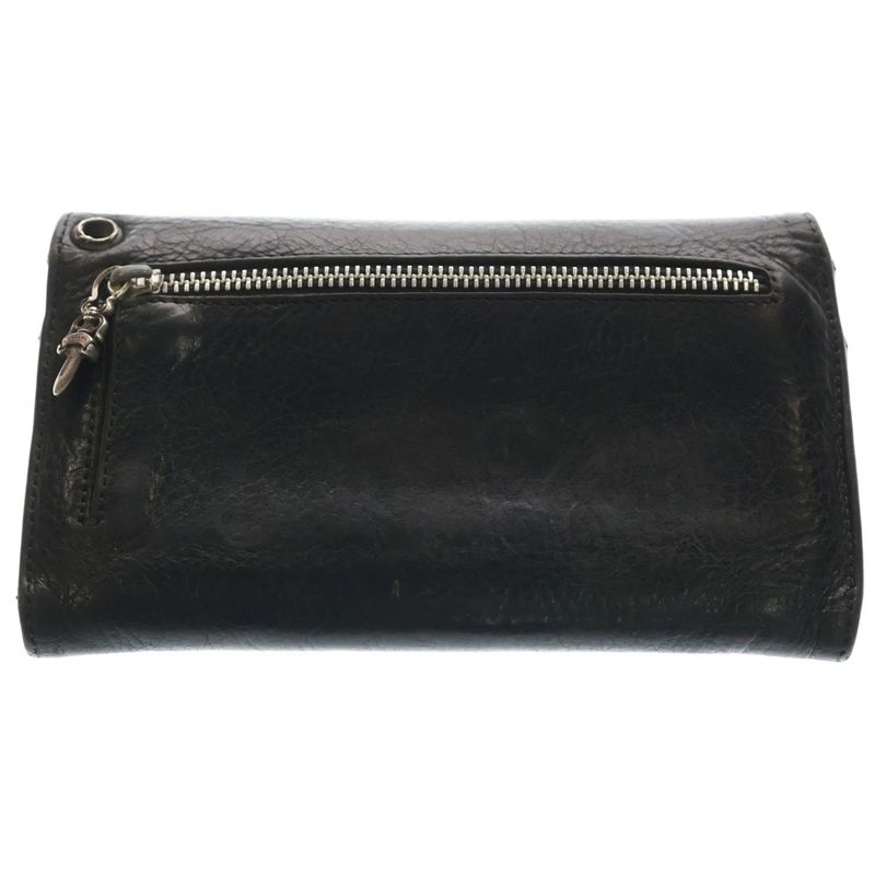 Chrome Hearts Wave Leather Wallet Black