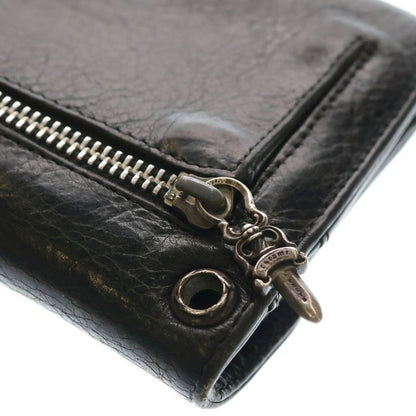 Chrome Hearts Wave Leather Wallet Black