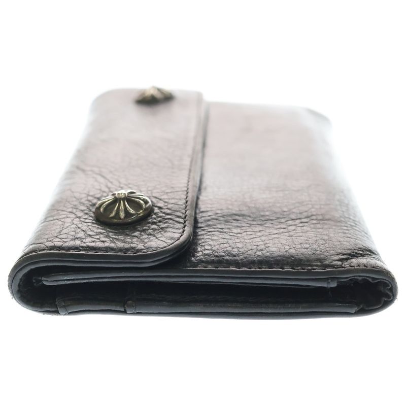 Chrome Hearts Wave Leather Wallet Black