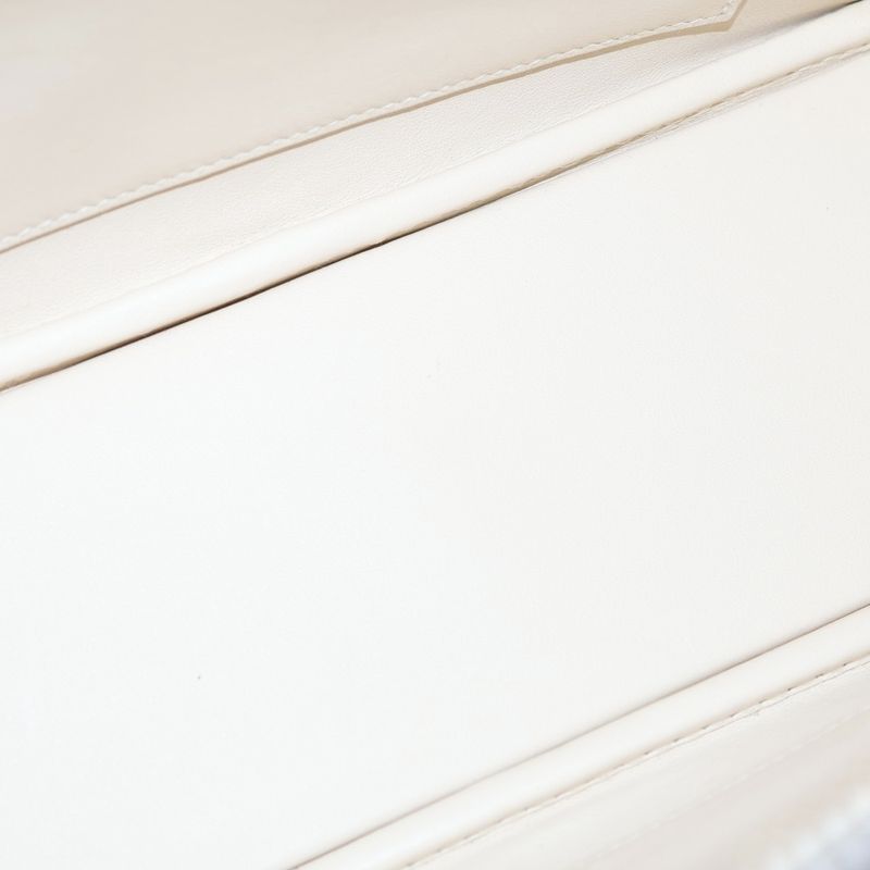 Hermes Bolide 25 Epsom Cles Leather Shoulder Bag White Gold