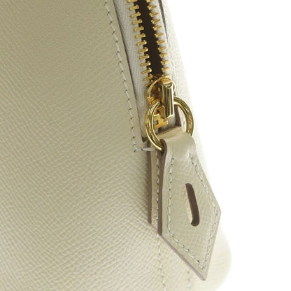 Hermes Bolide 25 Epsom Cles Leather Shoulder Bag White Gold