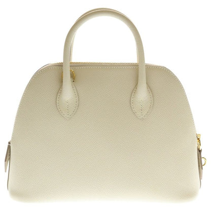Hermes Bolide 25 Epsom Cles Leather Shoulder Bag White Gold